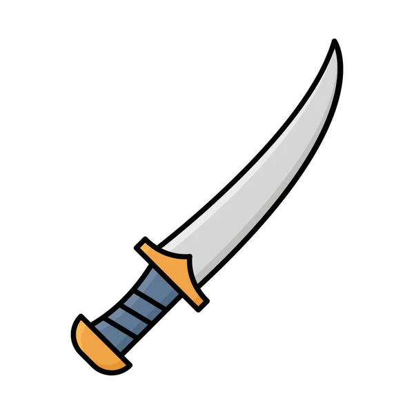 Sword Isolated Vector Icon Can Easily Modified Edited — Stock Vector