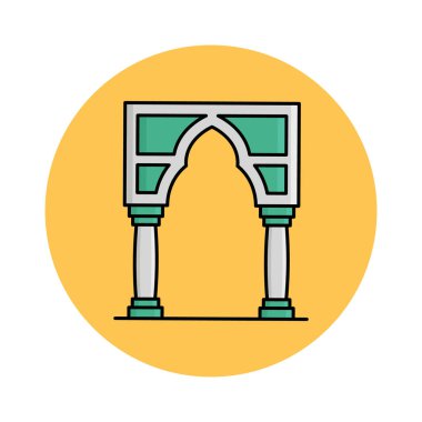 Kolayca değiştirilebilen ya da düzenlenebilen izole edilmiş vektör simgesine giriş