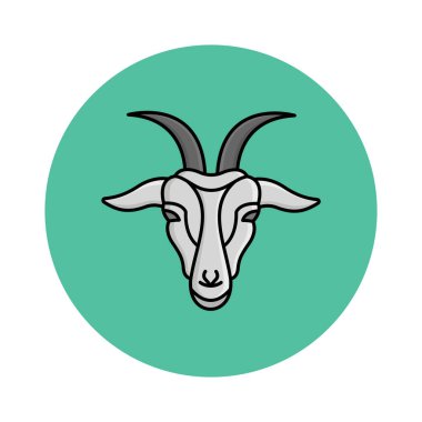 Kolayca değiştirilebilen ya da düzenlenebilen yerel keçi izole edilmiş vektör simgesi