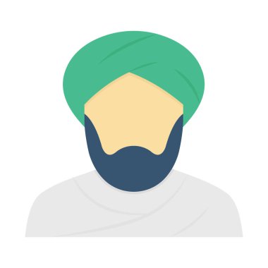 Kolayca değiştirilebilen ya da düzenlenebilen Müslüman İzole Vektör simgesi