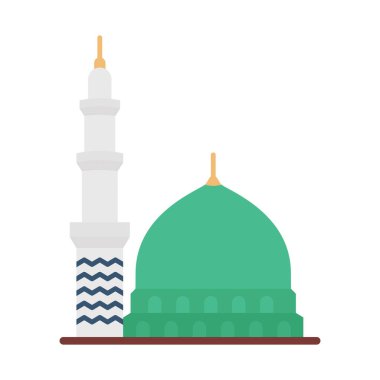 Peygamber kubbesi izole edilmiş vektör simgesi kolayca değiştirilebilir ya da düzenlenebilir