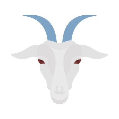 Kolayca değiştirilebilen ya da düzenlenebilen yerel keçi izole edilmiş vektör simgesi