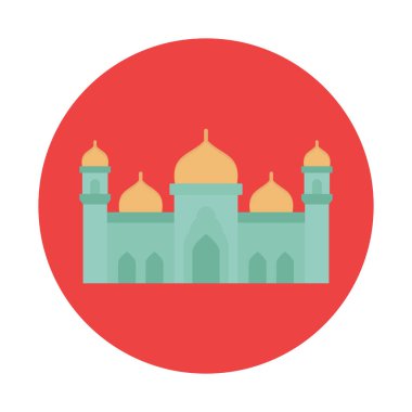 Kolayca değiştirilebilen veya düzenlenebilen camii izole edilmiş Vektör simgesi