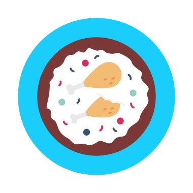 Kolayca değiştirilebilen ya da düzenlenebilen tavuk parçası izole edilmiş vektör simgesi