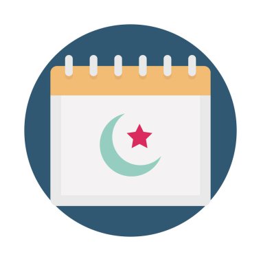 Hilal takvimi izole edilmiş vektör simgesi kolayca değiştirilebilir ya da düzenlenebilir