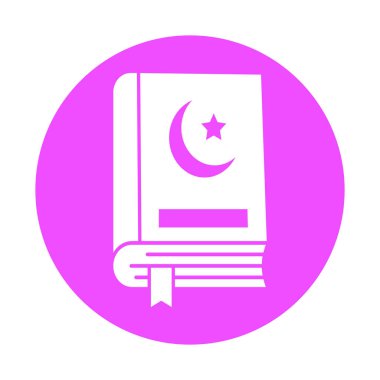 Kolayca değiştirilebilen ya da düzenlenebilen Kutsal Kur 'an izole edilmiş Vektör simgesi