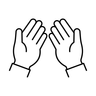 Kolayca değiştirilebilen ya da düzenlenebilen Dua Edilmiş Vektör simgesi