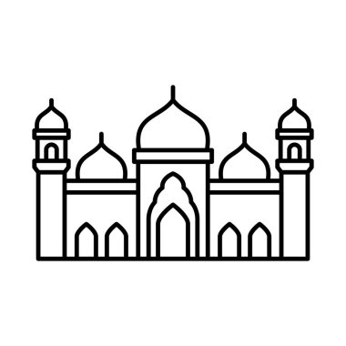 Kolayca değiştirilebilen veya düzenlenebilen camii izole edilmiş Vektör simgesi