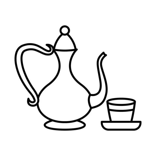 Arabic Qahwa Μεμονωμένο Εικονίδιο Διάνυσμα Που Μπορεί Εύκολα Τροποποιηθεί Επεξεργαστεί — Διανυσματικό Αρχείο