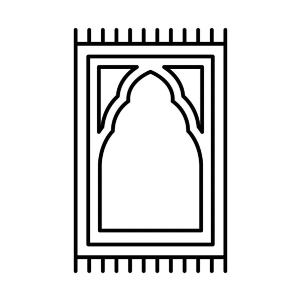 Isoliertes Vektor Symbol Für Gebetsmatte Das Leicht Verändert Oder Bearbeitet — Stockvektor