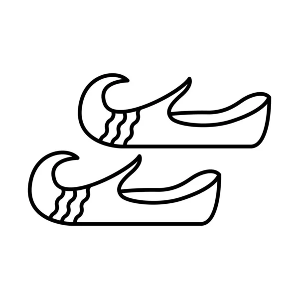 Ayak Parmaklı Terlikler Kolayca Değiştirilebilir Veya Düzenlenebilir Vektör Simgesi — Stok Vektör