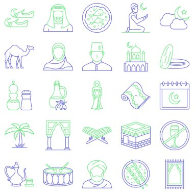  Körfez Kültürü İzole Vektör simgesi Kolayca değiştirilebilir veya düzenlenebilir