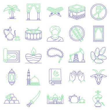  Körfez Kültürü İzole Vektör simgesi Kolayca değiştirilebilir veya düzenlenebilir