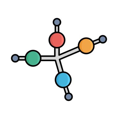 Kimya bileşiği Kolayca değiştirilebilen veya düzenlenebilen izole edilmiş vektör simgesi