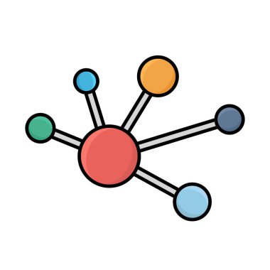 Kolayca değiştirilebilen ya da düzenlenebilen Atom İzole Vektör simgesi