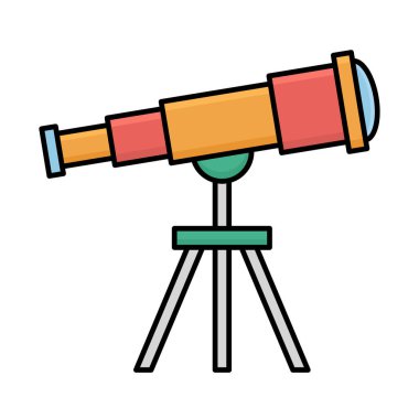 Kolayca değiştirilebilen ya da düzenlenebilen casus teleskop izole edilmiş Vektör simgesi