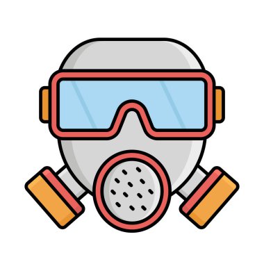 Su maskesi izole edilmiş vektör simgesi kolayca değiştirilebilir ya da düzenlenebilir