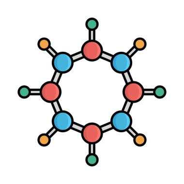Kolayca değiştirilebilen ya da düzenlenebilen Atomlar İzole Vektör simgesi