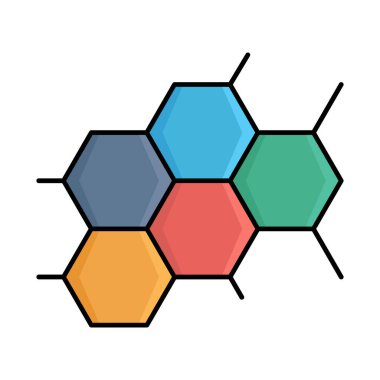 Kolayca değiştirilebilen ya da düzenlenebilen molekül yapısı izole edilmiş Vektör simgesi