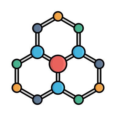 Kolayca değiştirilebilen ya da düzenlenebilen Atom İzole Vektör simgesi