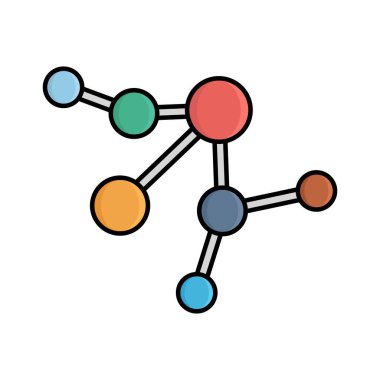 Kolayca değiştirilebilir ya da düzenlenebilir elektron bağlantısı izole edilmiş Vektör simgesi