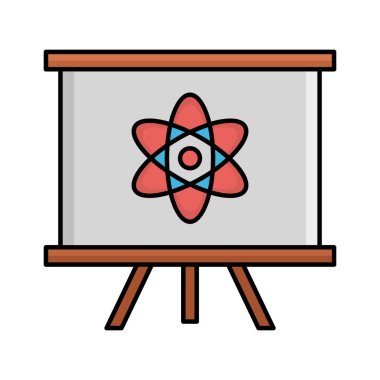 Kolayca değiştirilebilen ya da düzenlenebilen izole edilmiş Vektör simgesindeki elektron