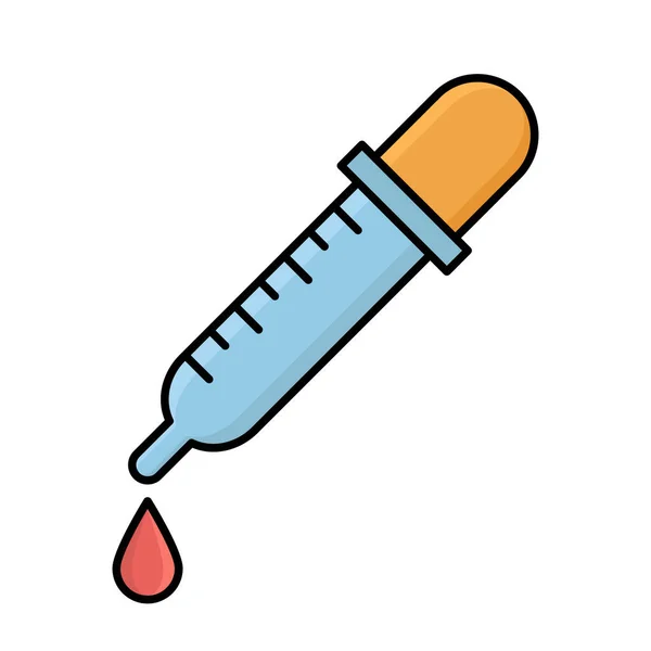 Kroplomierz Testowy Izolowana Ikona Wektora Którą Można Łatwo Modyfikować Lub — Wektor stockowy