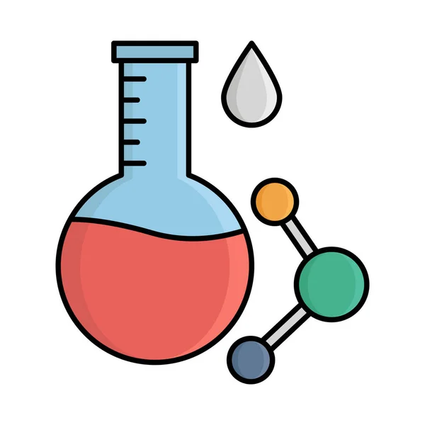 簡単に変更または編集することができますビーカー絶縁ベクトルアイコン — ストックベクタ