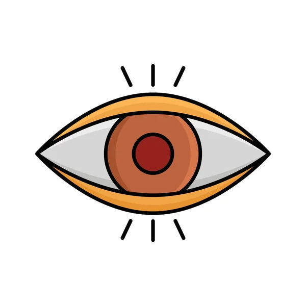 Eye Organ Isolated Vector Icon Can Easily Modified Edited — Stock Vector