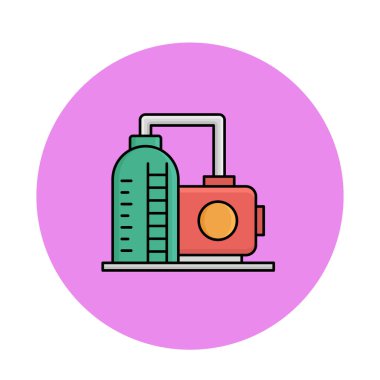 Fabrika kazanı izole edilmiş vektör simgesi kolayca değiştirilebilir ya da düzenlenebilir