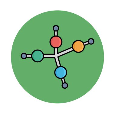 Kimya bileşiği Kolayca değiştirilebilen veya düzenlenebilen izole edilmiş vektör simgesi
