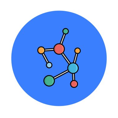 Kimya bileşiği Kolayca değiştirilebilen veya düzenlenebilen izole edilmiş vektör simgesi