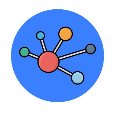 Kolayca değiştirilebilen ya da düzenlenebilen Atom İzole Vektör simgesi