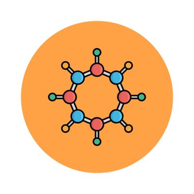 Kolayca değiştirilebilen ya da düzenlenebilen Atomlar İzole Vektör simgesi