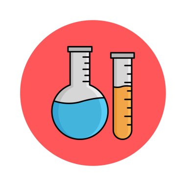 Beaker izole edilmiş vektör simgesi kolayca değiştirilebilir ya da düzenlenebilir