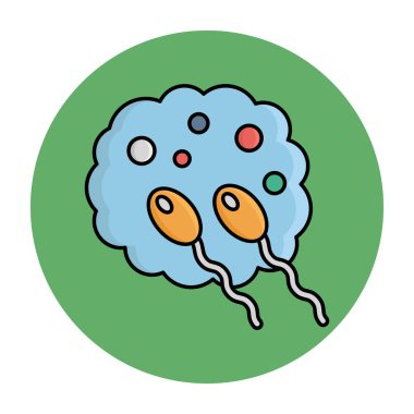Cinsel sperm izole edilmiş vektör simgesi kolayca değiştirilebilir ya da düzenlenebilir
