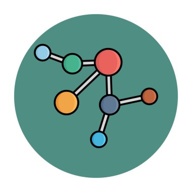 Kolayca değiştirilebilir ya da düzenlenebilir elektron bağlantısı izole edilmiş Vektör simgesi