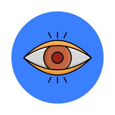 Göz organı izole edilmiş vektör simgesi kolayca değiştirilebilir ya da düzenlenebilir