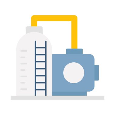 Fabrika kazanı izole edilmiş vektör simgesi kolayca değiştirilebilir ya da düzenlenebilir