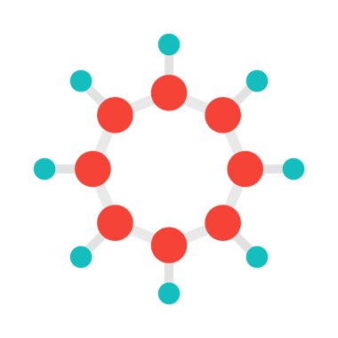 Kolayca değiştirilebilen ya da düzenlenebilen Atomlar İzole Vektör simgesi