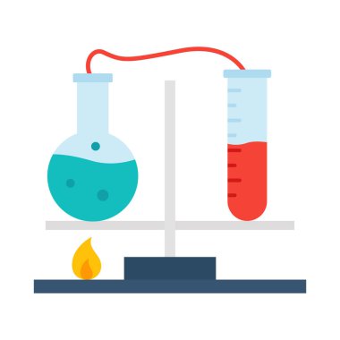 Kimya laboratuarı izole edilmiş vektör simgesi kolayca değiştirilebilir ya da düzenlenebilir