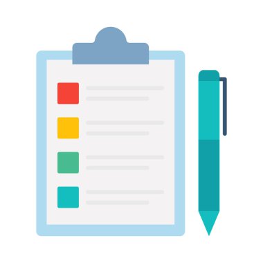  Kolayca değiştirilebilen veya düzenlenebilen kalem izole edilmiş Vektör simgesine sahip pano