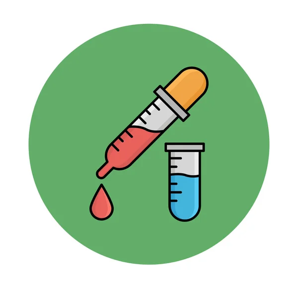 Pipette Chimique Isolée Icône Vectorielle Qui Peut Être Facilement Modifiée — Image vectorielle