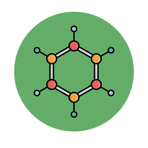 簡単に変更または編集することができる化学原子絶縁ベクトルアイコン — ストックベクタ