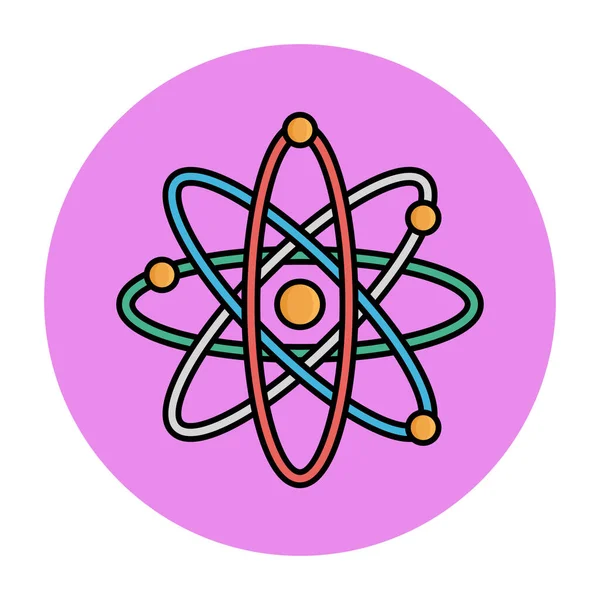 Atom Chemiczny Izolowana Ikona Wektora Którą Można Łatwo Modyfikować Lub — Wektor stockowy