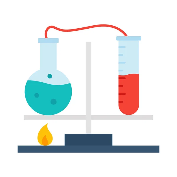 Isoliertes Vektorsymbol Chemielabor Das Leicht Modifiziert Oder Bearbeitet Werden Kann — Stockvektor