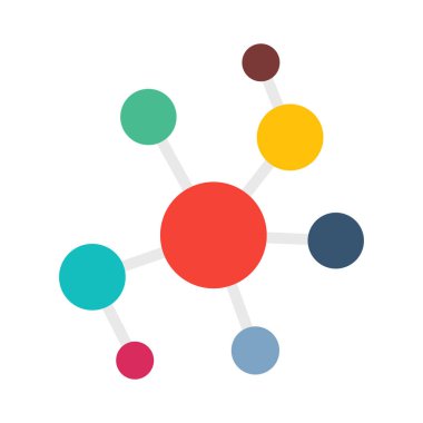 Kolayca değiştirilebilir ya da düzenlenebilir Atom bağlantısı izole edilmiş Vektör simgesi