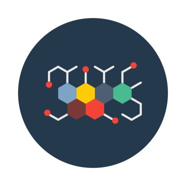 Kimyasal molekül izole edilmiş vektör simgesi kolayca değiştirilebilir ya da düzenlenebilir