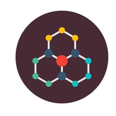 Kolayca değiştirilebilen ya da düzenlenebilen Atom İzole Vektör simgesi