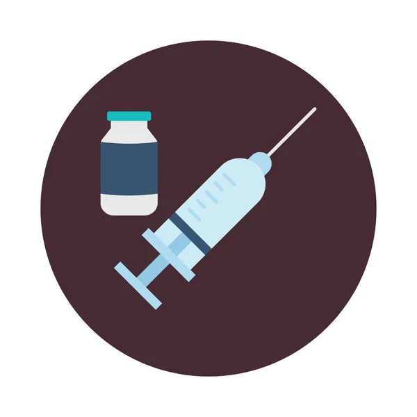 Injection Vaccine Isolated Vector Icon Can Easily Modified Edited — Stock Vector